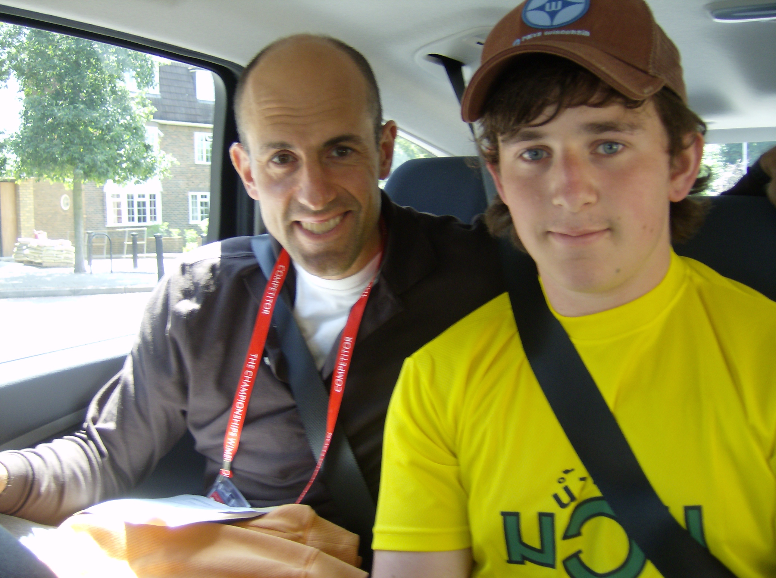 Jim and I on the way to Wimbledon in 2008 (28/6).